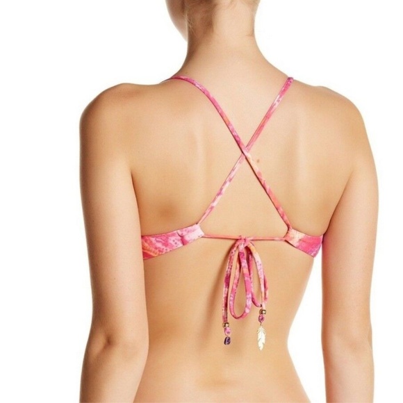 NWT ale BY ALESSANDRA‎ Island Fire Underwire Top [SZ Small ] Pink Purple - Picture 3 of 8